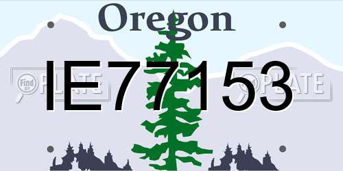 IE77153 Oregon License Plate