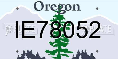 IE78052 Oregon License Plate
