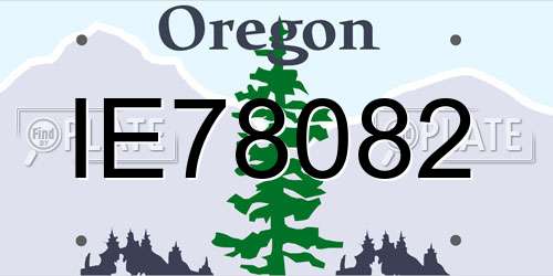 IE78082 Oregon License Plate