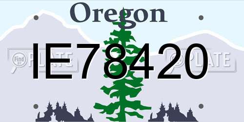 IE78420 Oregon License Plate