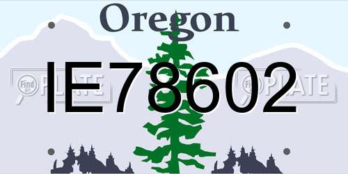 IE78602 Oregon License Plate