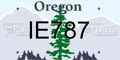 IE787 Oregon License Plate