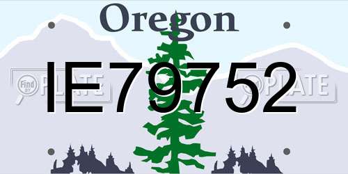 IE79752 Oregon License Plate