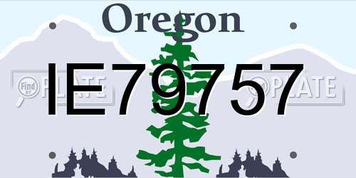 IE79757 Oregon License Plate