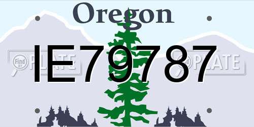 IE79787 Oregon License Plate