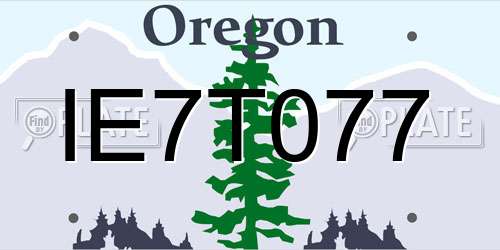 IE7T077 Oregon License Plate