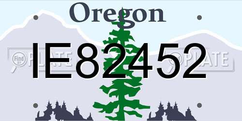 IE82452 Oregon License Plate