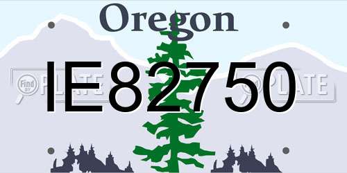 IE82750 Oregon License Plate