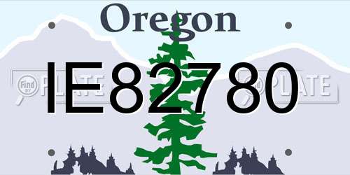 IE82780 Oregon License Plate