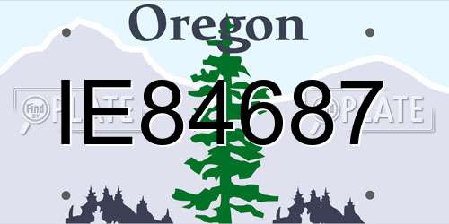 IE84687 Oregon License Plate