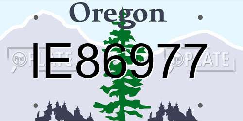 IE86977 Oregon License Plate