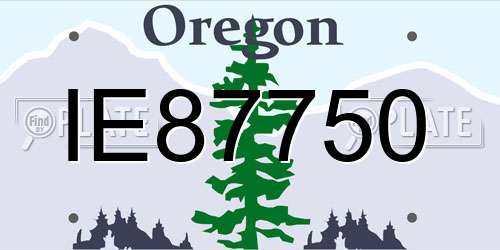 IE87750 Oregon License Plate