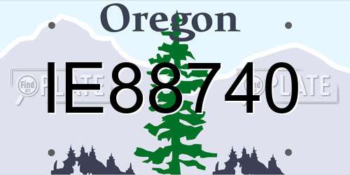 IE88740 Oregon License Plate