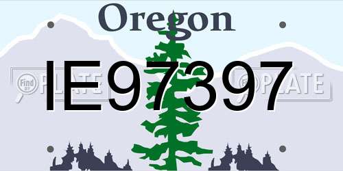 IE97397 Oregon License Plate