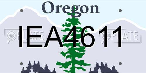 IEA4611 Oregon License Plate
