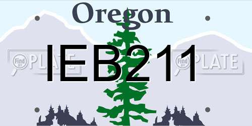 IEB211 Oregon License Plate