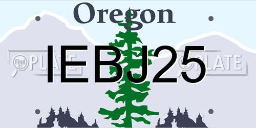 IEBJ25 Oregon License Plate