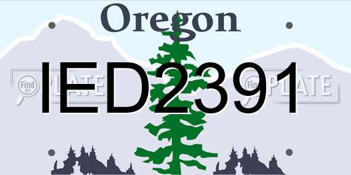 IED2391 Oregon License Plate