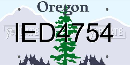 IED4754 Oregon License Plate