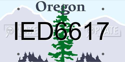 IED6617 Oregon License Plate