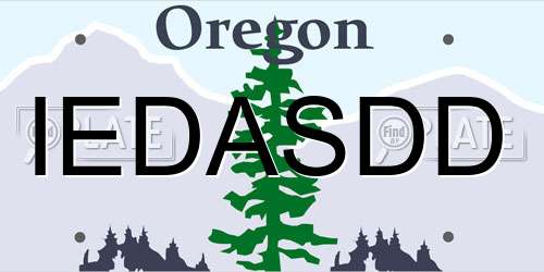 IEDASDD Oregon License Plate