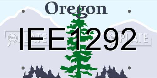 IEE1292 Oregon License Plate