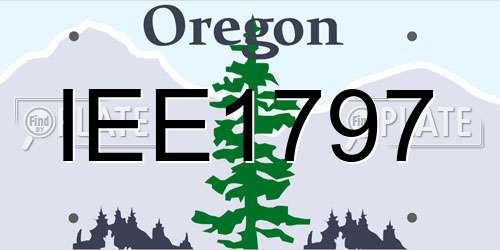 IEE1797 Oregon License Plate