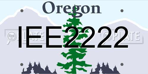 IEE2222 Oregon License Plate