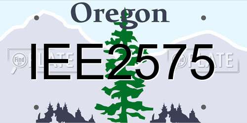 IEE2575 Oregon License Plate