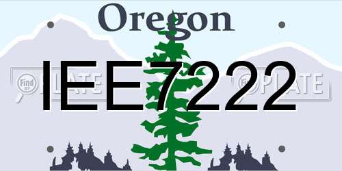 IEE7222 Oregon License Plate