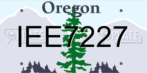 IEE7227 Oregon License Plate