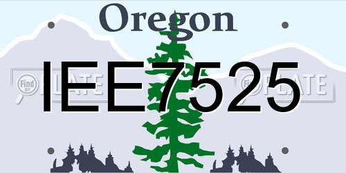 IEE7525 Oregon License Plate