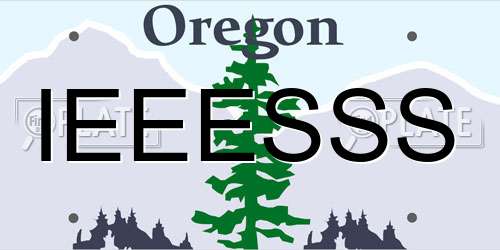 IEEESSS Oregon License Plate