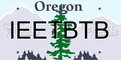 IEETBTB Oregon License Plate