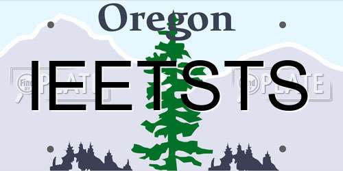 IEETSTS Oregon License Plate