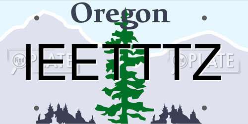 IEETTTZ Oregon License Plate