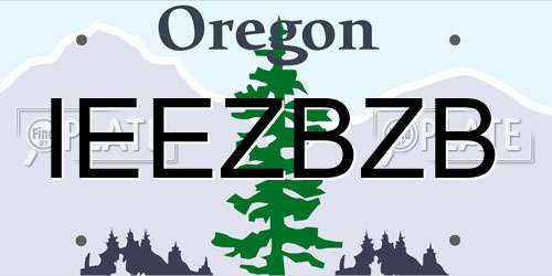 IEEZBZB Oregon License Plate