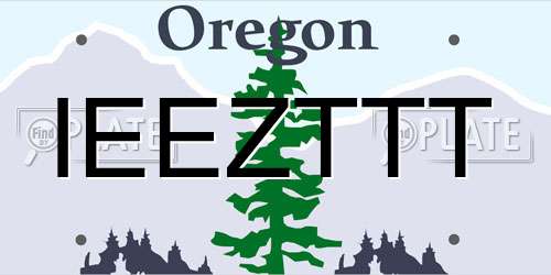 IEEZTTT Oregon License Plate