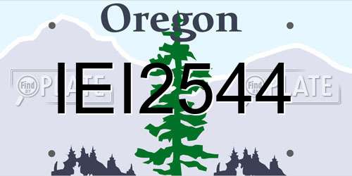 IEI2544 Oregon License Plate