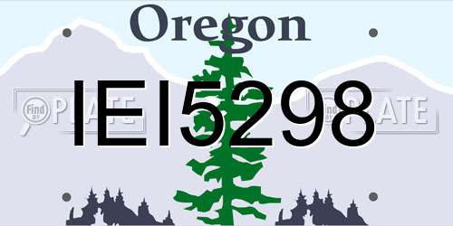 IEI5298 Oregon License Plate