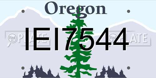 IEI7544 Oregon License Plate