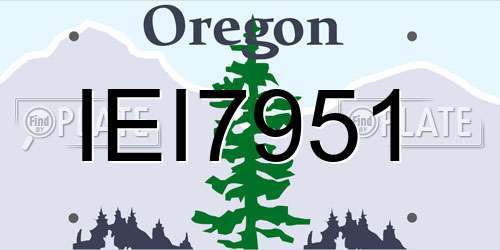 IEI7951 Oregon License Plate