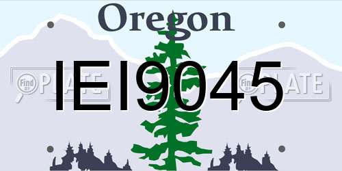 IEI9045 Oregon License Plate