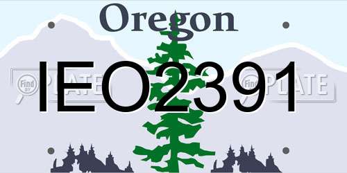 IEO2391 Oregon License Plate