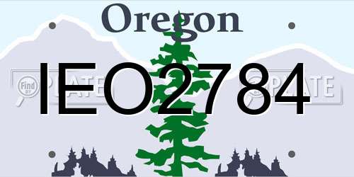 IEO2784 Oregon License Plate