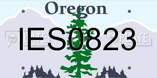 IES0823 Oregon License Plate