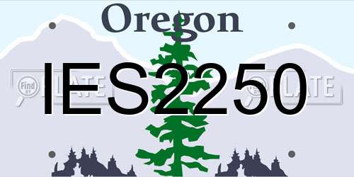 IES2250 Oregon License Plate