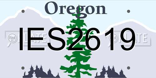 IES2619 Oregon License Plate