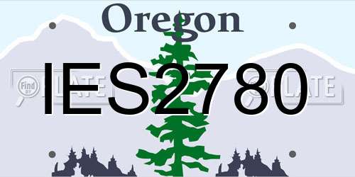 IES2780 Oregon License Plate