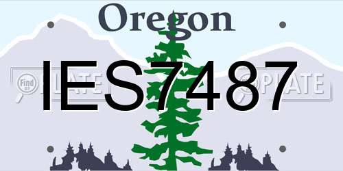IES7487 Oregon License Plate
